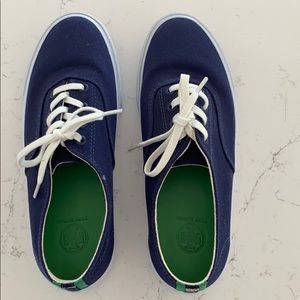Tory Burch blue and green sneakers NEVER WORN